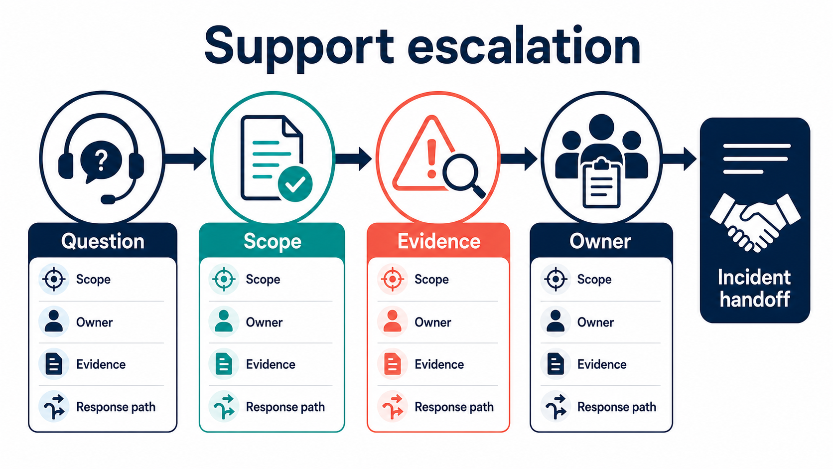 Support escalation path